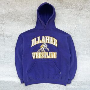 1990s Vintage Russell Athletic Illahee Wrestling Varsity High School Hoodie